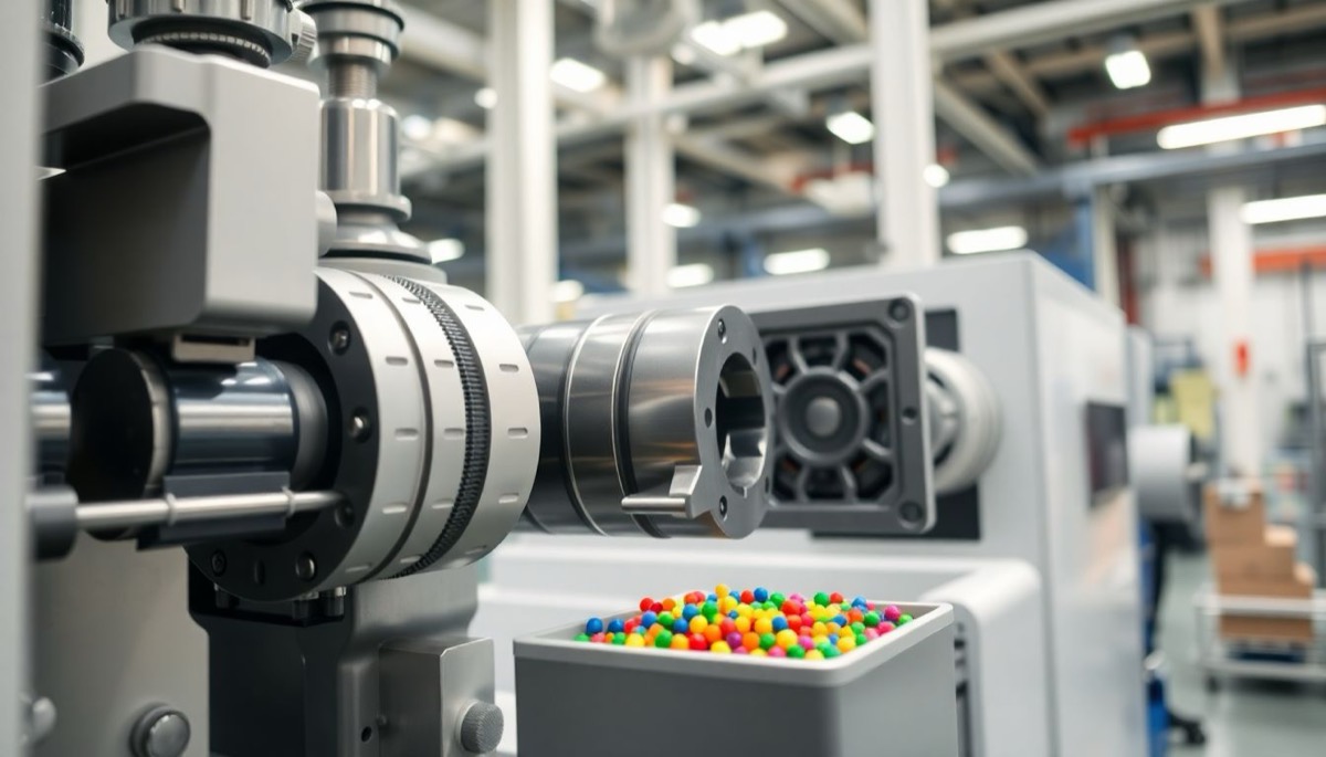 Plastic injection molding machine: barrel, screw and clamping unit